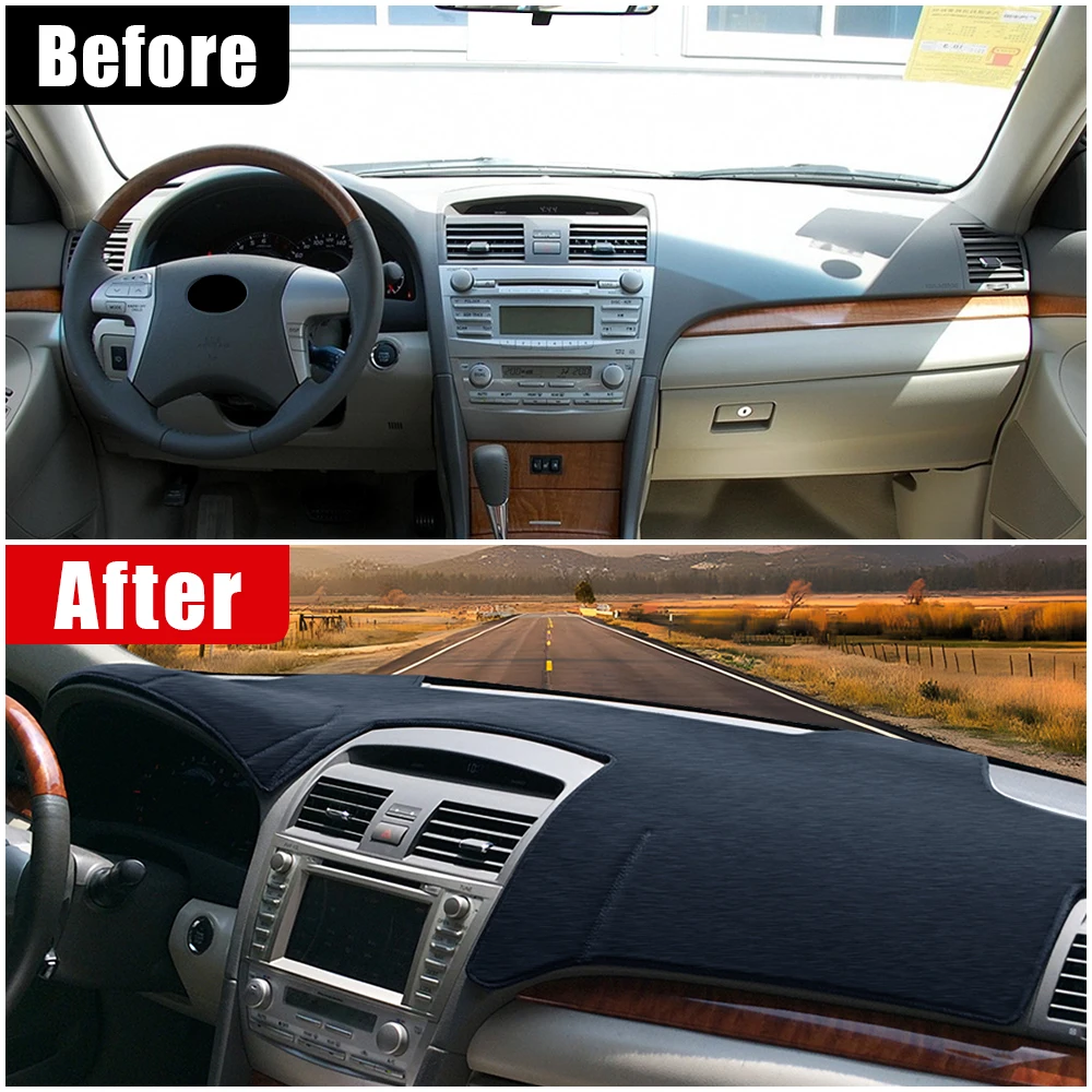 لتويوتا كامري XV40 2007 2008 2009 2010 2011 كامري 40 غطاء لوحة سيارة داش الشمس الظل حصيرة عدم الانزلاق وسادة المضادة للأشعة فوق البنفسجية السجاد #3