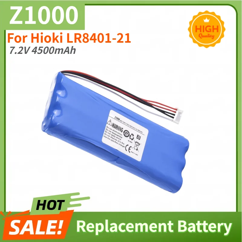 100% New 7.2V 4500mAh Z1000 High Quality Battery for Hioki LR8401-21 Data Acquisition Instrument Replacement Battery