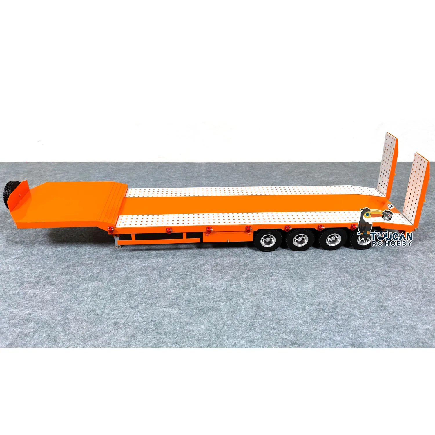 Spare Parts 4-axle Metal Trailers Electric Support Legs Tailgate for 1/14 RC Tractor Trucks Cars Vehicle TH23500