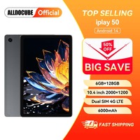 Alldocube iPlay50 6GB RAM 128GB ROM Tablet UNISOC T618 10.4 inch Android 14 Dual SIM LTE Phonecall 6000 mAh pad google GPS