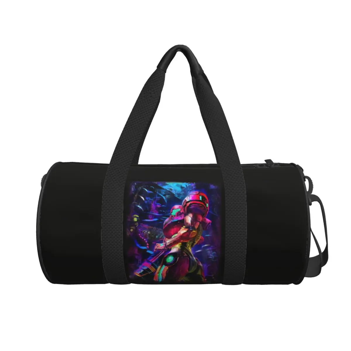 

Metroid Samus Aran Metroid Classic Large Duffle Gym Bag Multi-Functional Duffle Travel Bags Handbags Fitness bag