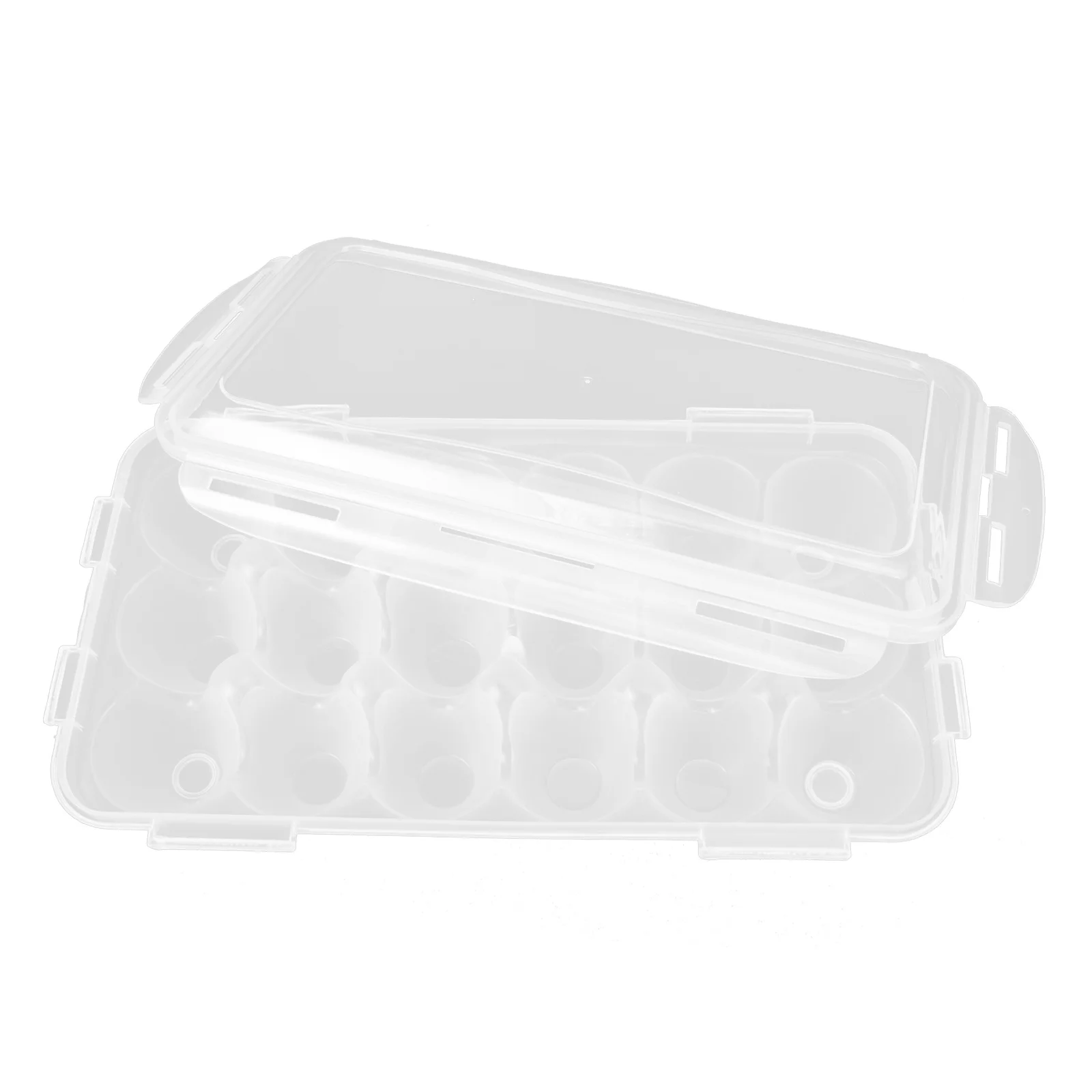 

Egg Storage Box Large Capacity Transparent Plastic Multi Grid Refrigerator Organizer Durable Household Egg Container Portable