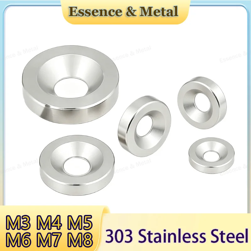 303 Stainless Steel Countersunk Head Gasket M3 M4 M5 M6 M8 Fish Eye Countersunk Head Gasket Suitable for FPV Remote Control Car