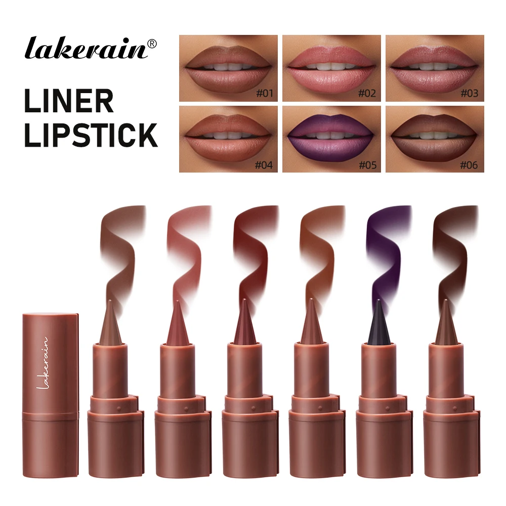 Tapered Gradient Lip Liner Matte Black Brown Velvet Lipstick Waterproof Non Sticky Contouring Tint Lip Liners Crayon Lip Makeup
