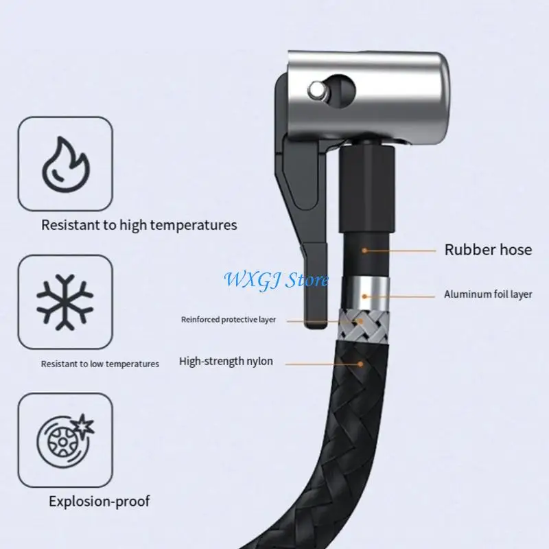 

37JE Беспроводной воздушный компрессор, 10-секундный цифровой монитор накачки, 5 предустановленных режимов для шин, мотоциклов,