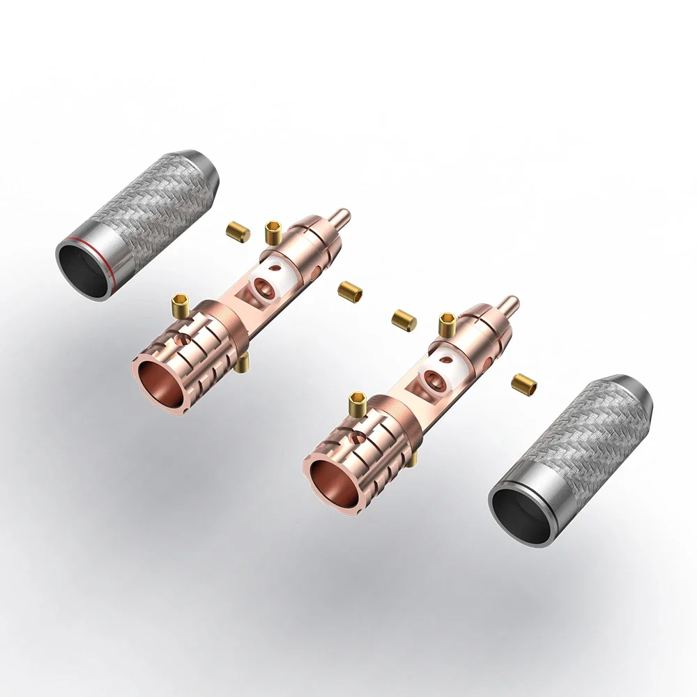 4PCS VR108 ปลั๊ก RCA สกรูล็อคตัวเชื่อมต่อสายสัญญาณเสียงปลั๊กสําหรับเครื่องขยายเสียง