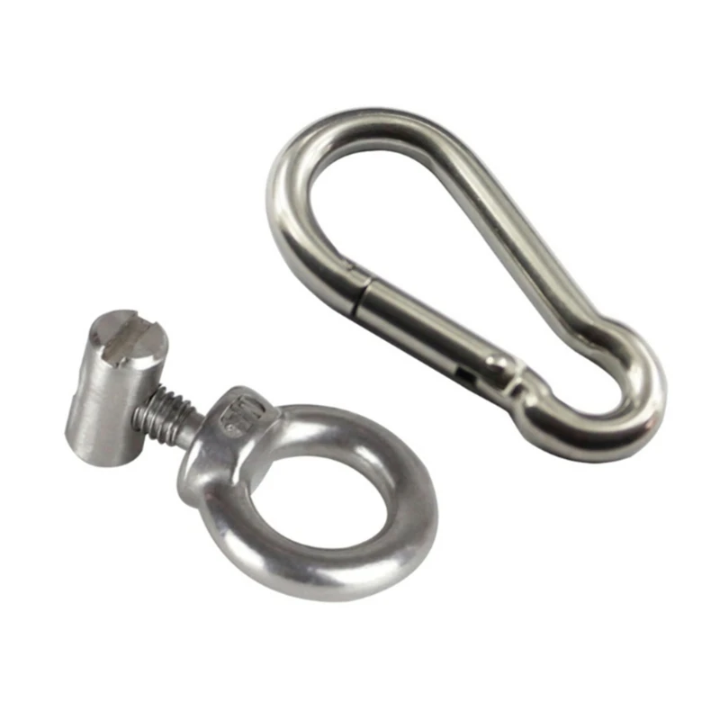 Awning Stoppers 4mm Lifting Eye Nut Fastener Carabiner Hooks for Campers