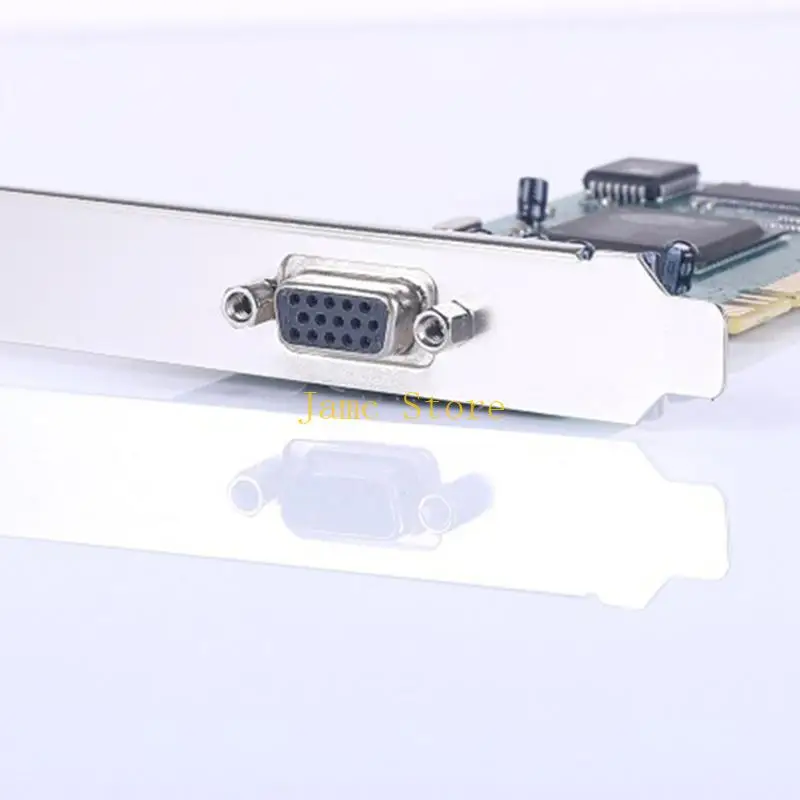 LX0B Multi-Display Graphics Card 8MB 32Bit VGA Video Card PCI Low Profile Tractor Card for ATI Rage XL SDRAM