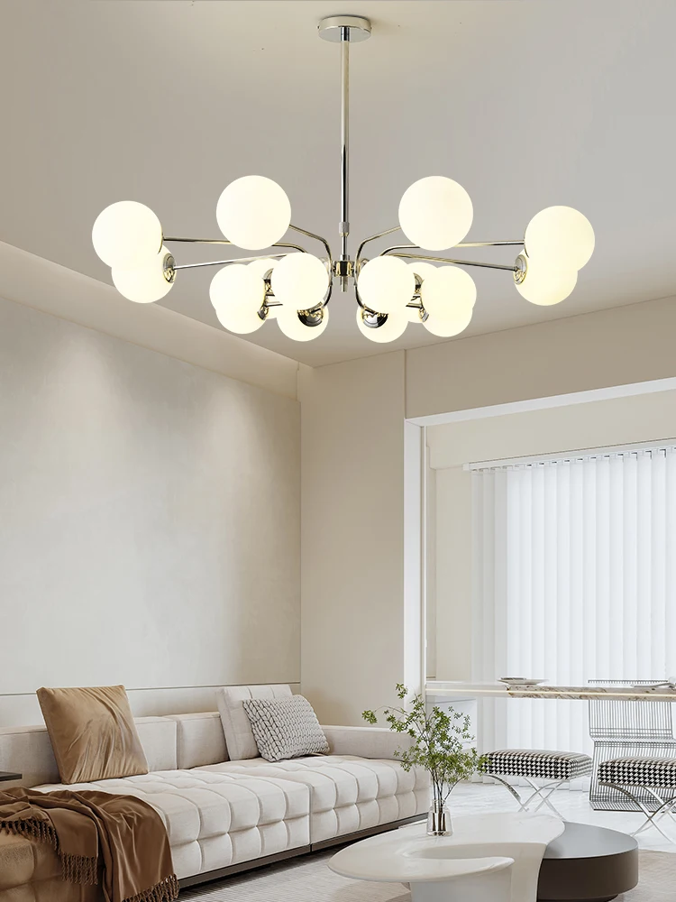 Living room pendant lamp, Bauhaus magic bean dining room lamp, simple and elegant, light luxury master bedroom lamp
