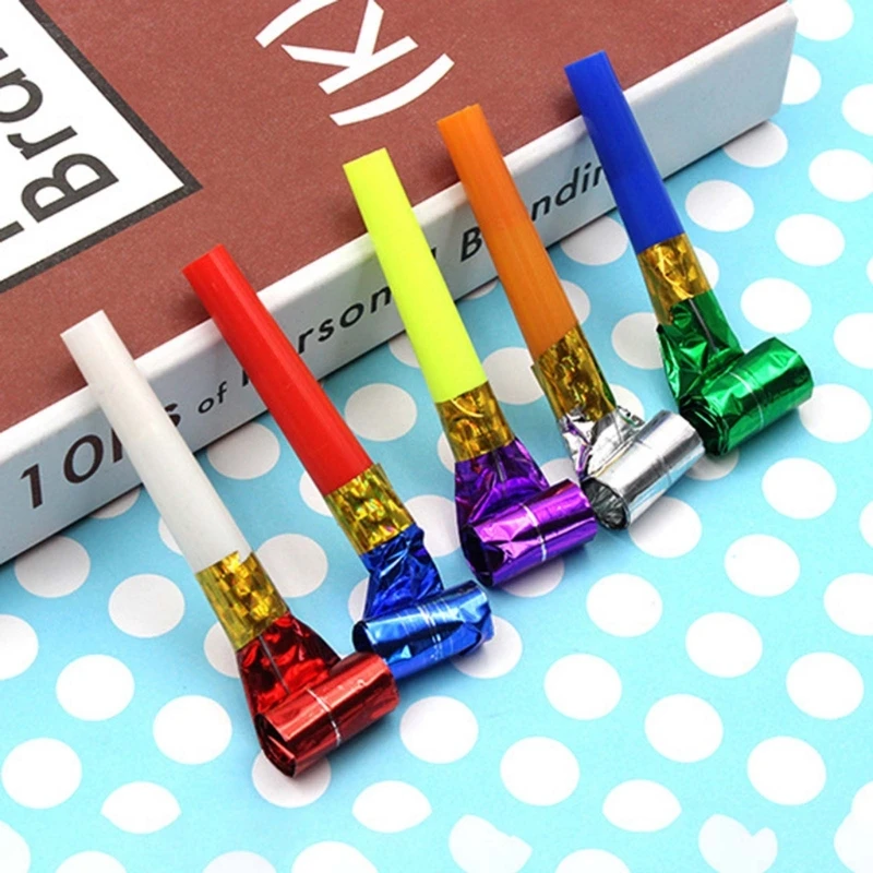 G6DA נושבת דרקון משרוקית מצחיק נייר תקרי מסיבת מפוחים רעשן חדש שנה