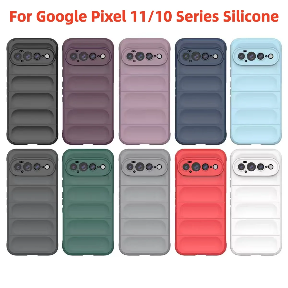 Simple Rubber Soft Silicone Skin-friendly Phone Cases For Google Pixel 11 10 Pro XL Rugged Shockproof Frosted Protect Cover