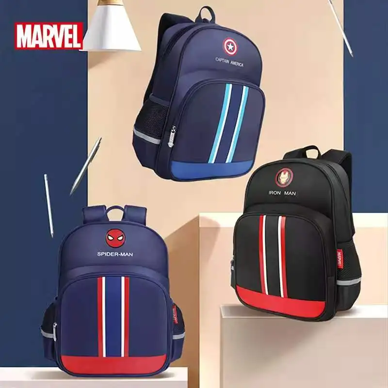 

Disney Iron Man School Bags For Boys Grade 1-2 Captain America Primary Student Shoulder Orthopedic Backpack Big Capacity Mochila