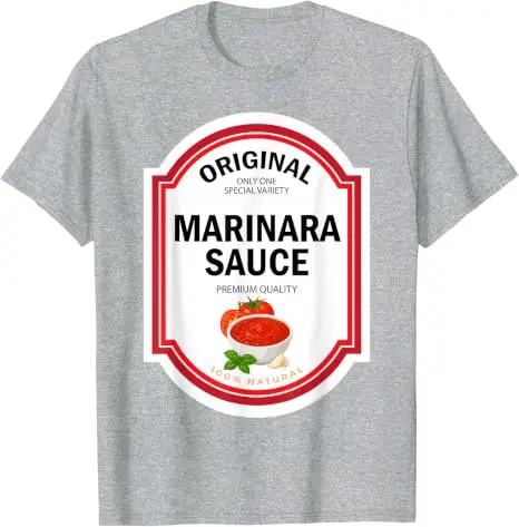 Halloween Mayonnaise Sauce Matching Costume Women Men T-Shirt Marinara Sauce DIY Halloween Funny Matching Costume Label Clothes