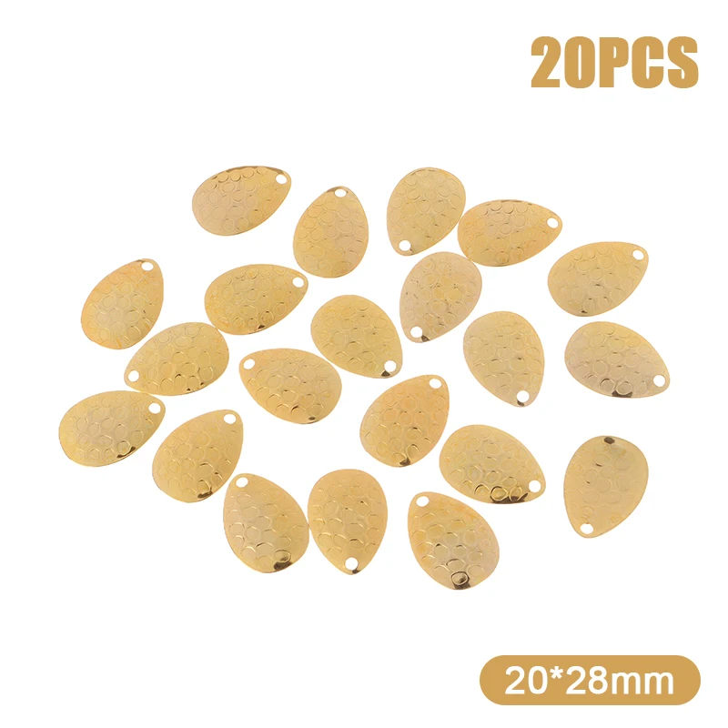 20Pcs Angeln Spinner Klingen Metall Waterdrops Form Löffel Plaice Für Tackle Handwerk Köder Werkzeug Locken DIY Harten Köder zubehör