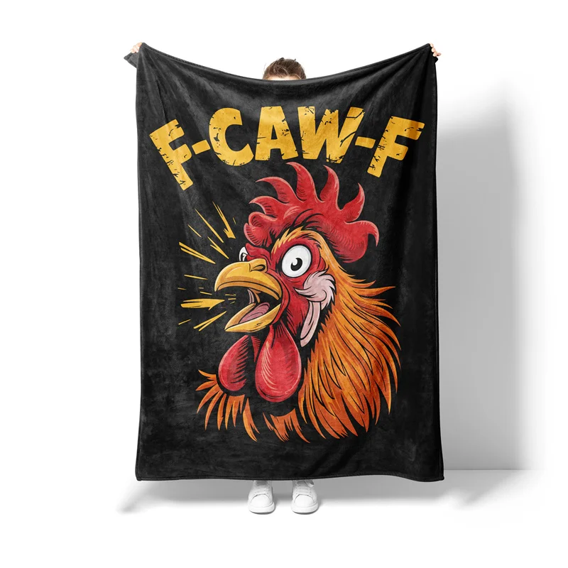 Aertemisi F-Caw-F Funny Chicken Humor Series 2 Pet Blanket for Small Medium Large Dog Cat Puppy Kitten Couch Sofa Bed Decor