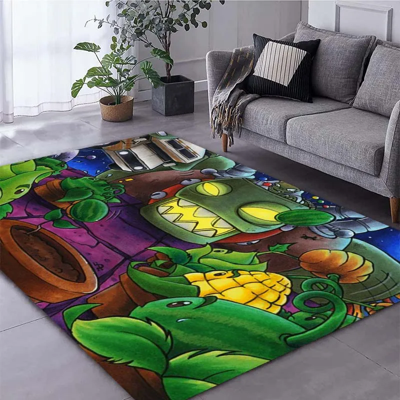 Plant Defense Battle Pattern Carpet Floor Mat  floor mats  rugs living room Dust and anti slip carpet