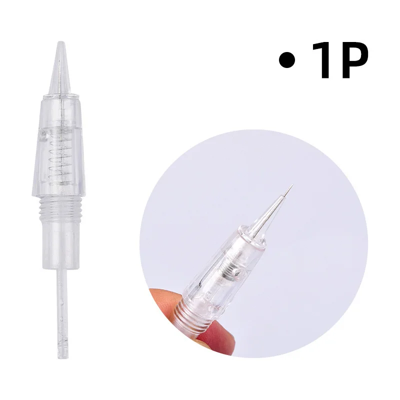 50PCS Charment Permanent Makeup Tattoo Cartridge Needles 1RL 0.18/0.25/0.3MM Shading Powder Brows Microblading Needles