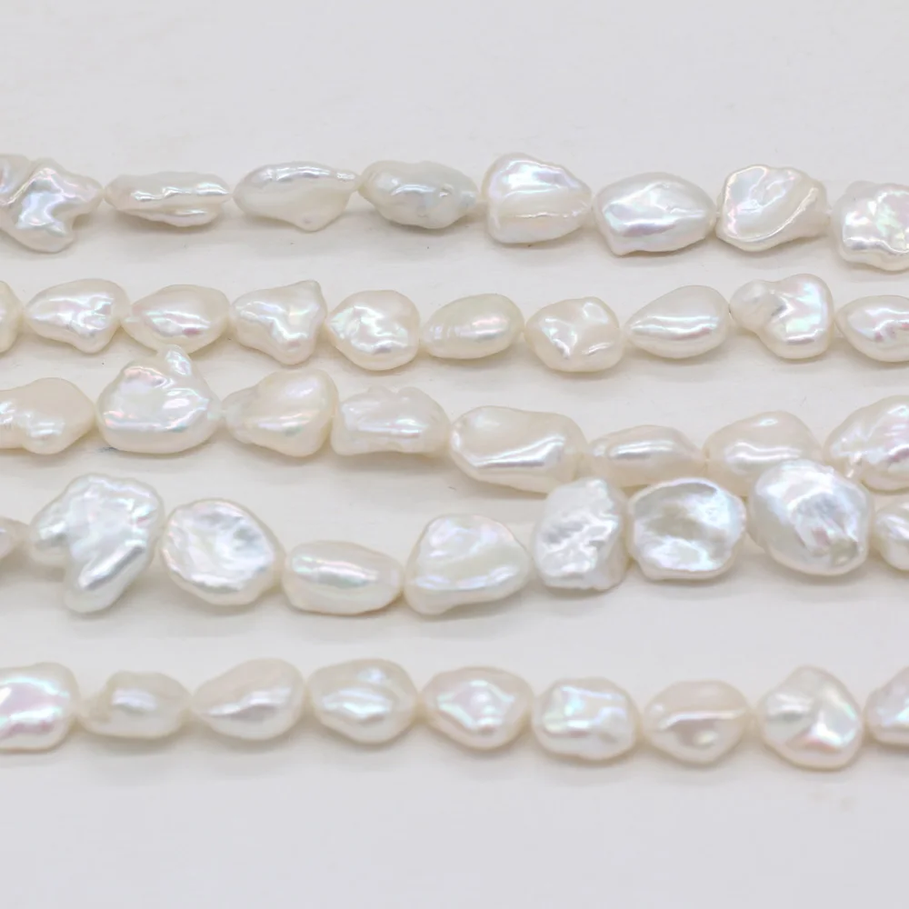 9-10mm Natural Freshwater Baroque Pearls Irregular Shape Recycled Beads for Elegant Ladies DIY Charm Fashion Jewelry Necklace