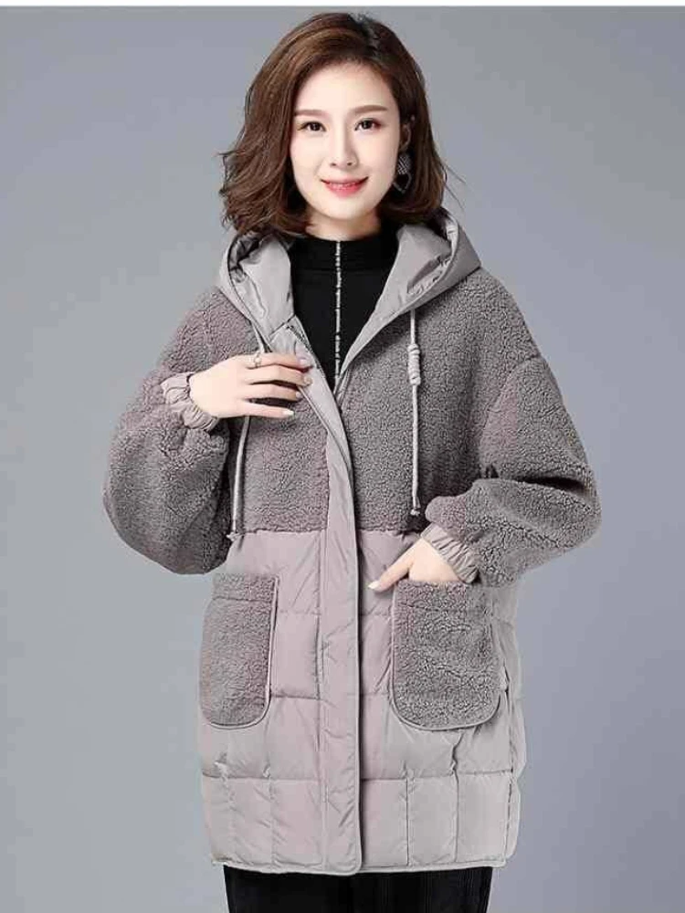 Korean Fashion Women's Winter Jackets Padded Hooded Thermal Jacket 2023 Winter New Thick Warm Cotton Coat Winter Female Outwear