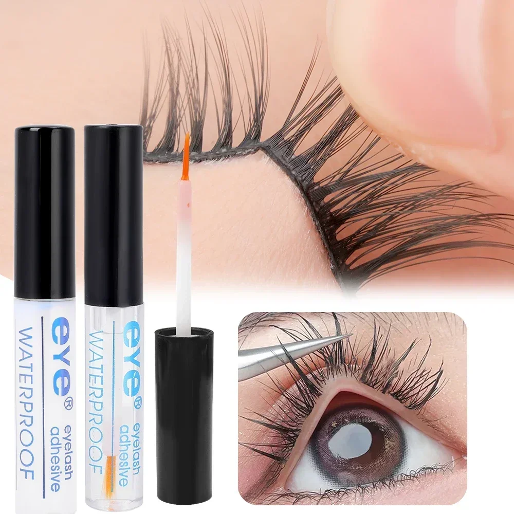 Waterproof Strong Adhesive Eyelash Glue Long Lasting Quick Drying White and Clear False Eyelashes Glue No Irritant Makeup Tools