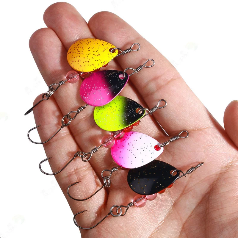 6 سنتيمتر 2.2 جرام الترتر الدورية بذور البطيخ ملعقة نوع هوك واحد مايكرو كائن إغراء الطعم معدات صيد الأسماك لوازم الصيد