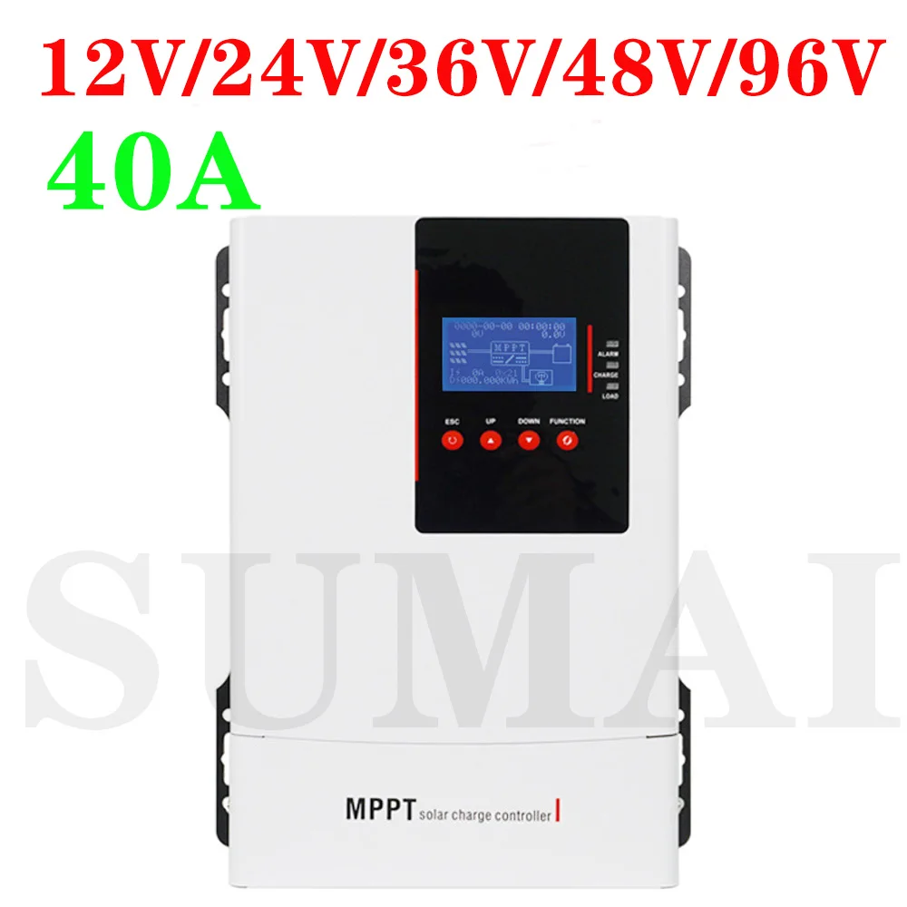 New Smart 40A MPPT Solar Charge Controller 12V-48V AUTO adapt Solar Panel Charger Cell with WIFI Solar Power Bank