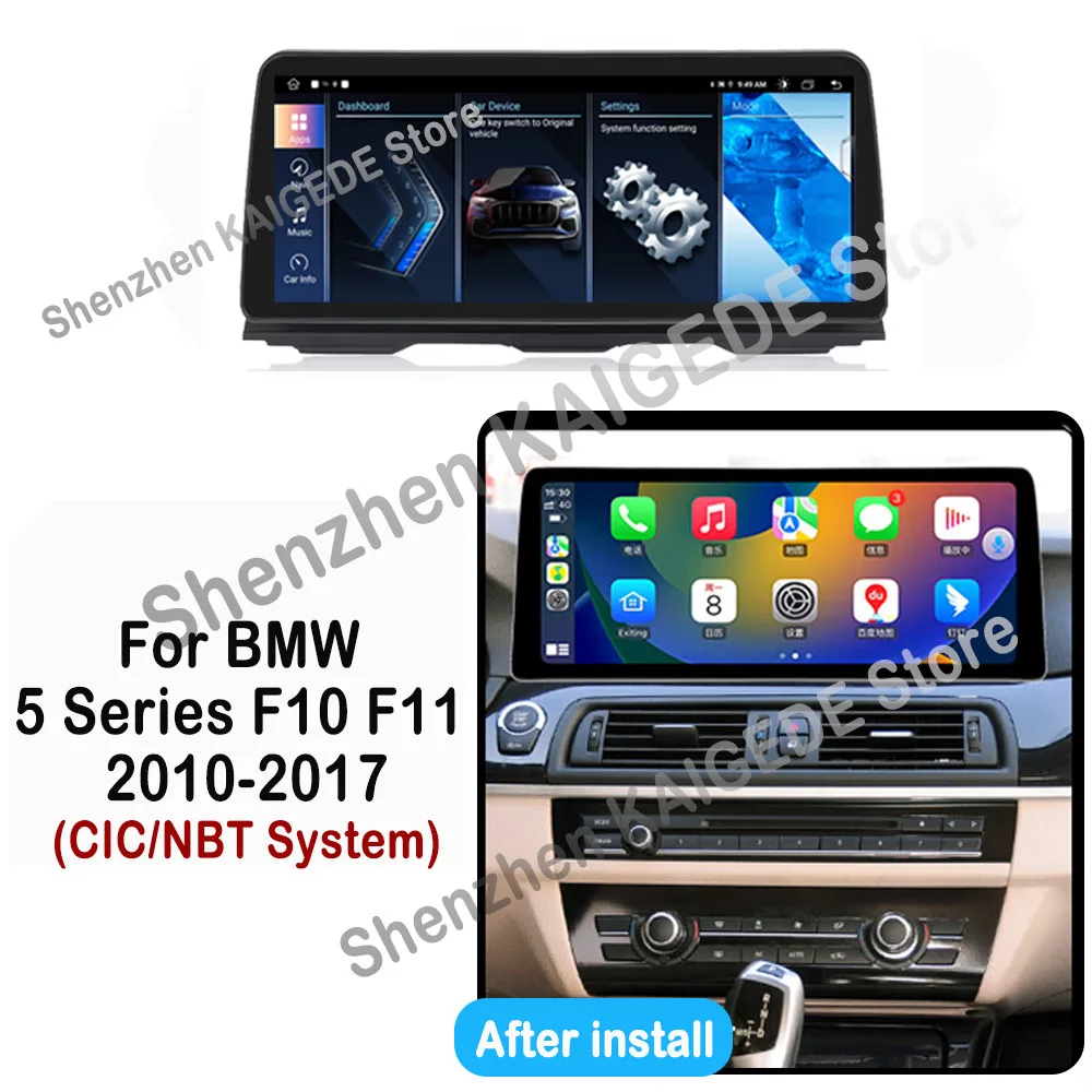 Android 14 Für BMW 5 Serie F10 F11 NBT CIC 2010-2016 2017 Touchscreen DSP 12,3 Zoll Auto GPS Original System Carplay WIFI 4G