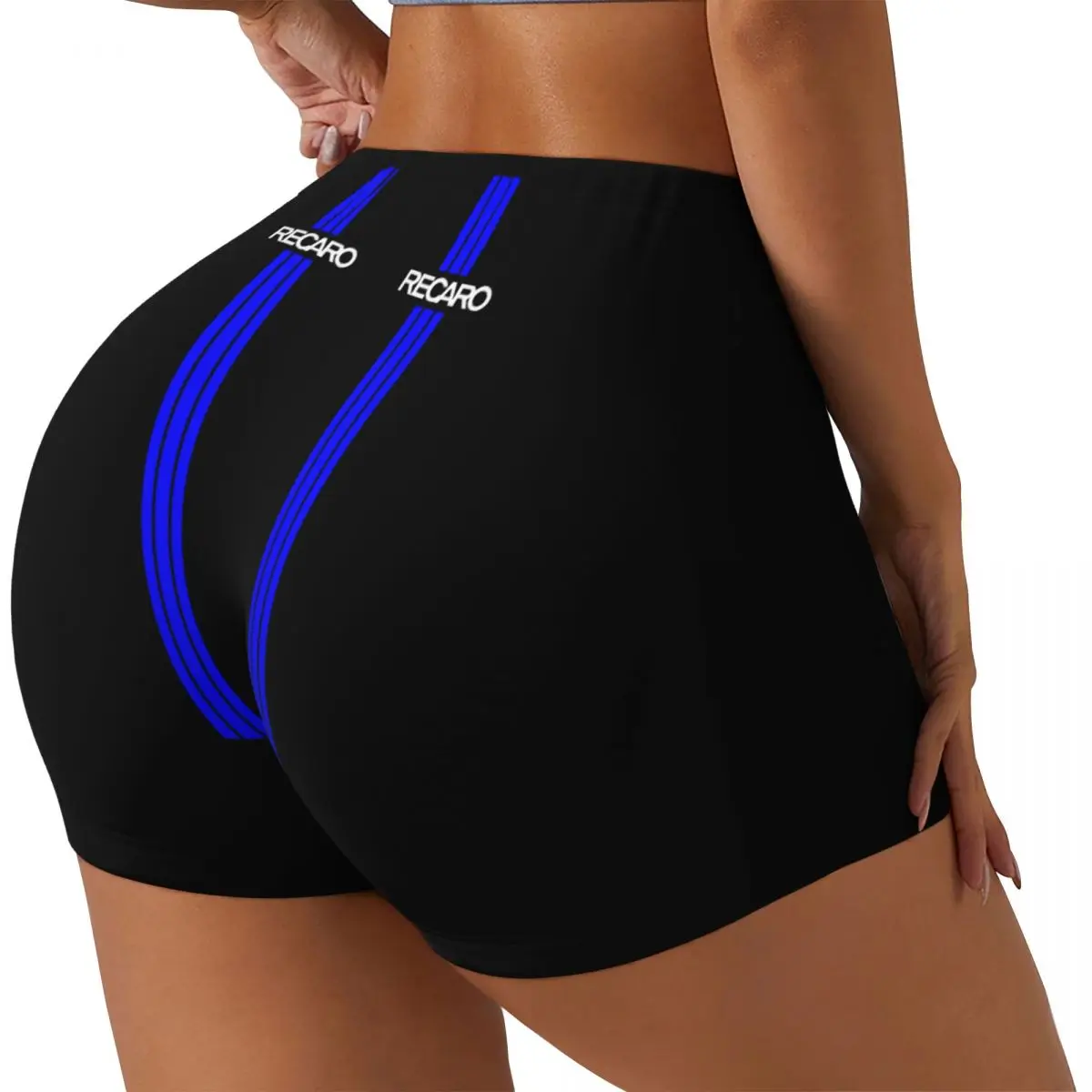 Custom Recaros Logo Gym Volleyball Biker Shorts Women Workout Yoga Shorts