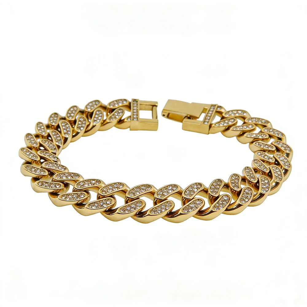 

Apexelle Brand Fashion Jewelry Titanium Steel Bracelet For Men Cuban Link Bracelet Street Style Outfits Dainty Jewelry