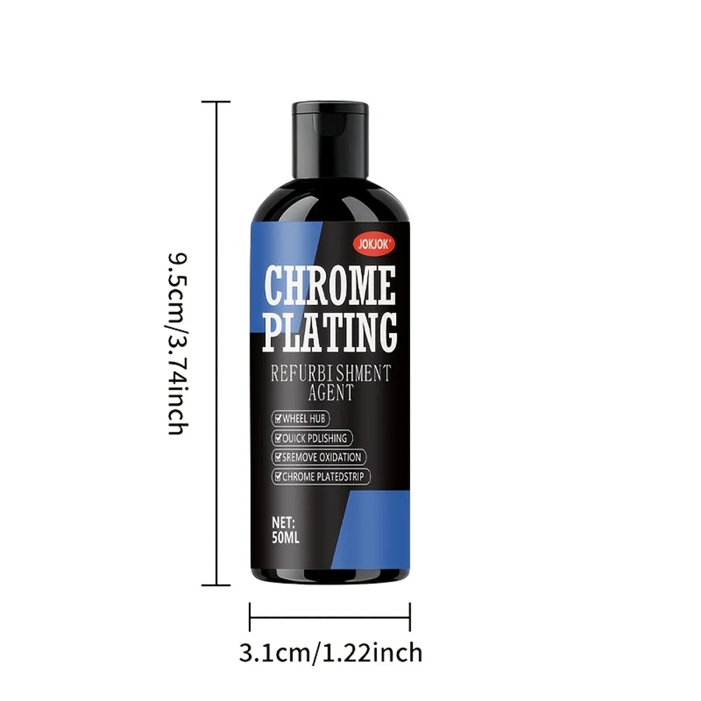 Chrome Plating Spray for Car Parts, Suitable for Door and Window Frame Beautification, Metal Polishing Spray - Rust Remover for