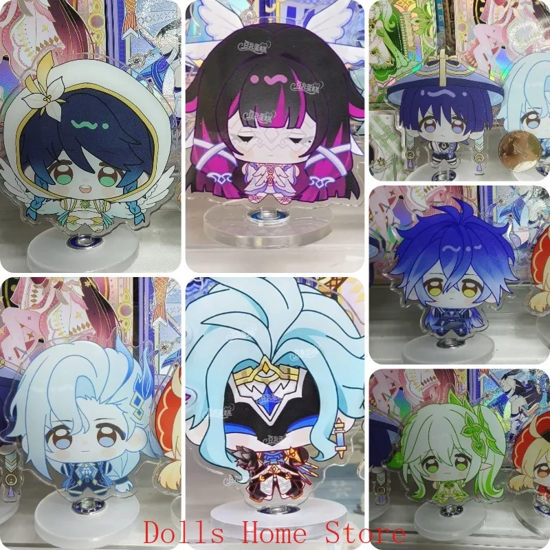 

Game Genshin Impact II Dottore Columbina Flins Balladeer Neuvillette Cosplay Acrylic Rotary Standing Sign Figure Stand Plate