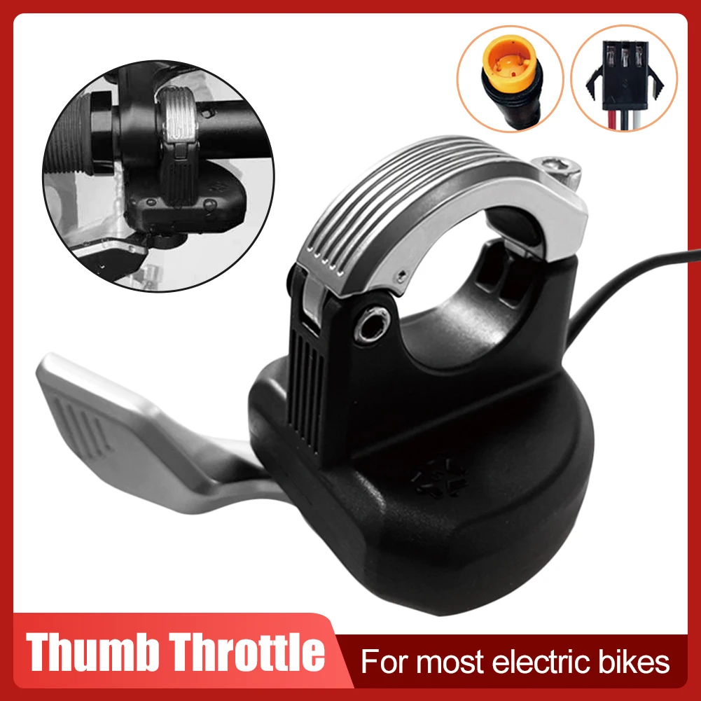 

E-bike Fiets Thumb Throttle Quick Release Left Hand Electric Scooters Finger Accelerator 3pin SM/Waterproof Plug Finger Throttle