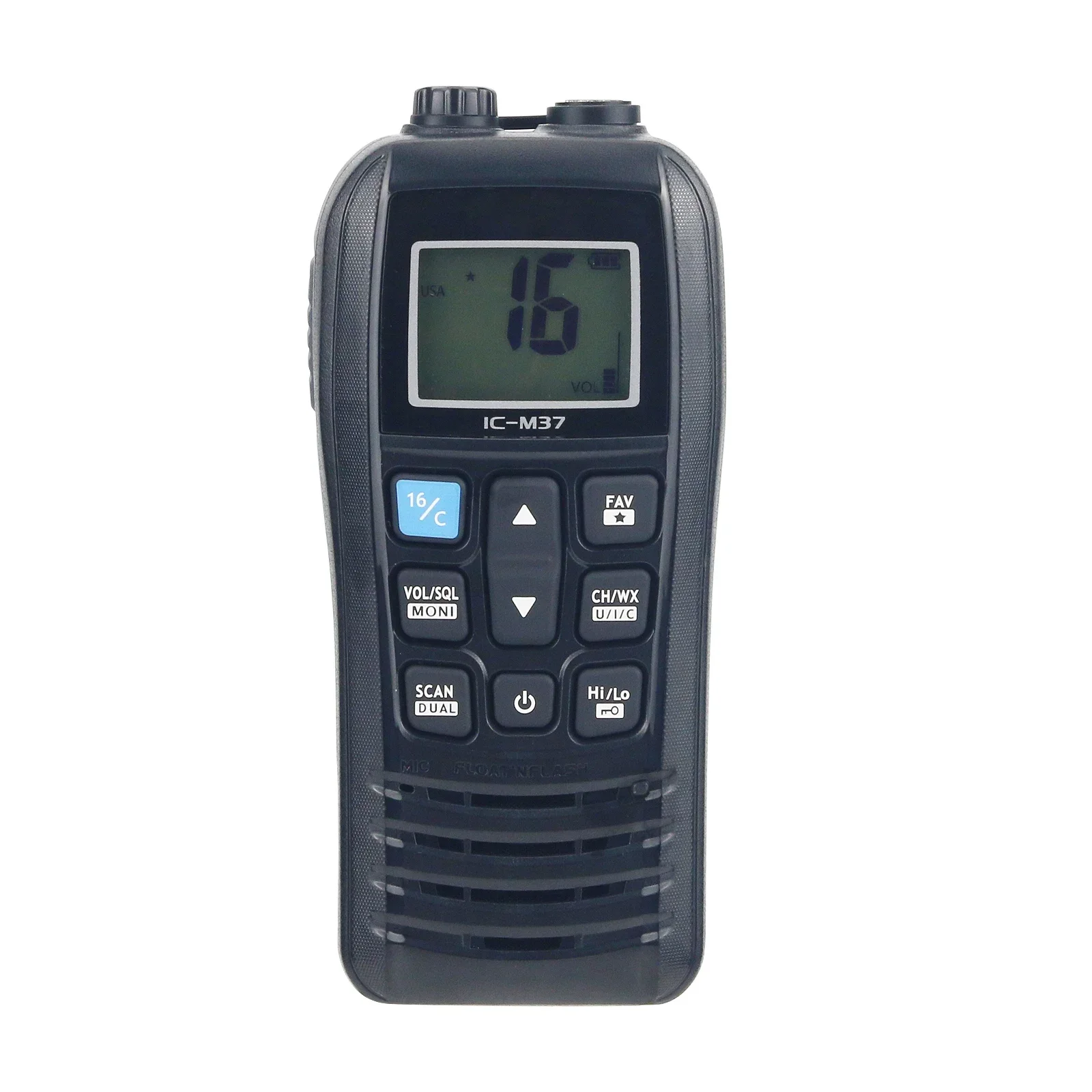 IC-M37 6W 5KM Ricetrasmettitore marino portatile VHF Walkie Talkie Radio e apparecchiature per la trasmissione di TV Radio VHF per navi
