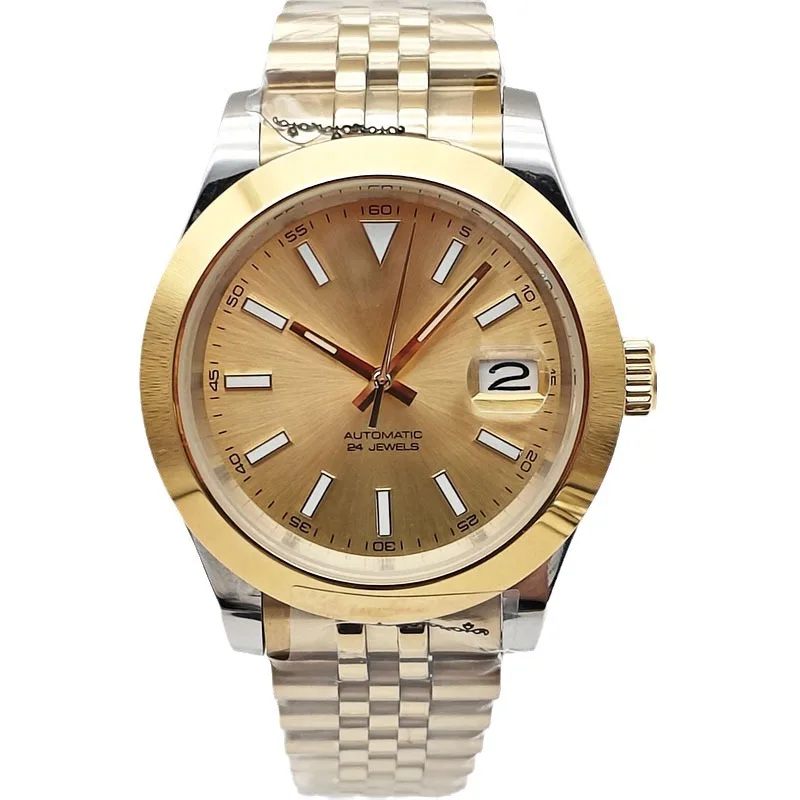 40MMMęski biznesowy zegarek wysokiej klasy 316L Obudowa zegarka ze stali nierdzewnej Kalendarz Okno DialNH35Zegarek z mechanizmem