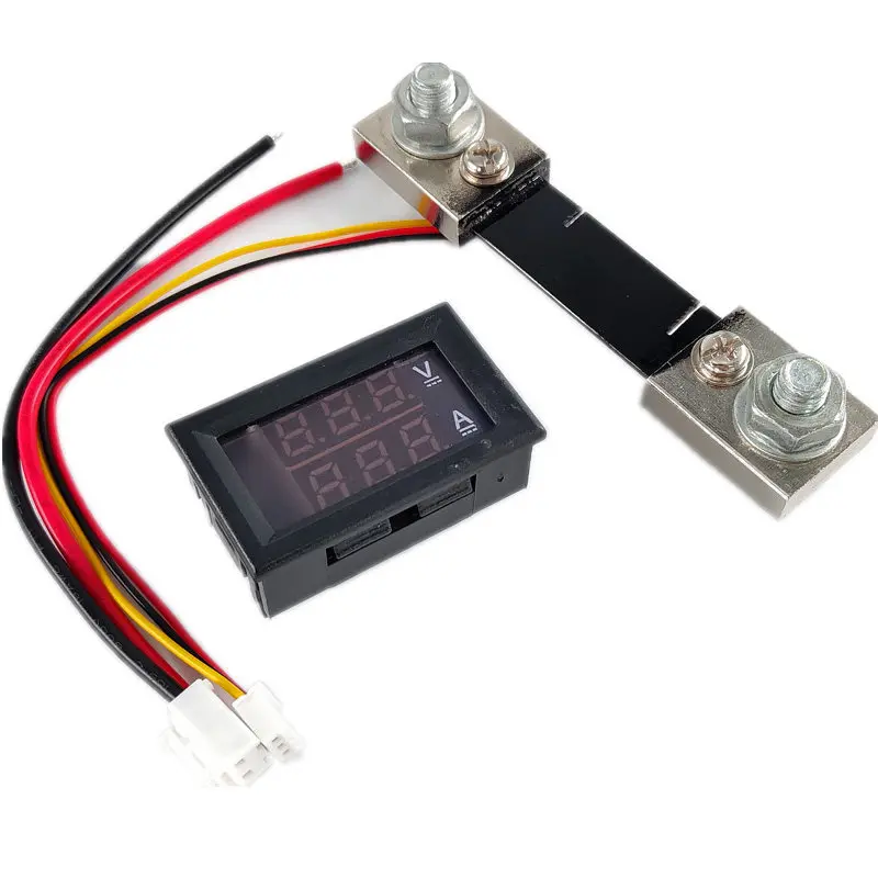 DC 0-100V 10A 50A 100A Digital Voltmeter Ammeter, LED Dual Display Panel Meter, Embedded DC Voltage Current Tester
