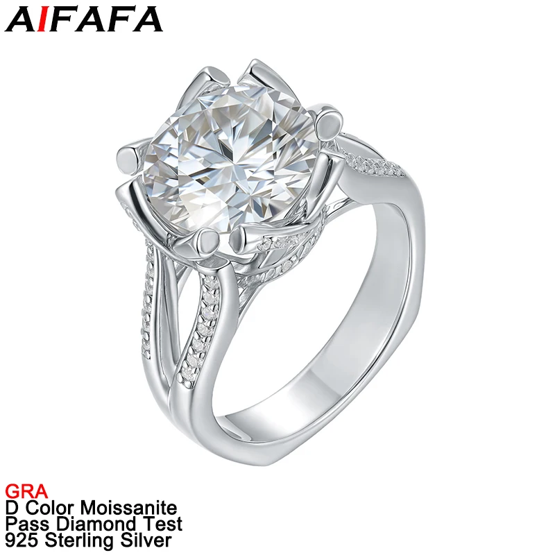 

5 Carat D Colo VVS1 Moissanite Diamond Rings Stunning s925 Silver Moissanite Wedding Ring Fine Jewelry GRA