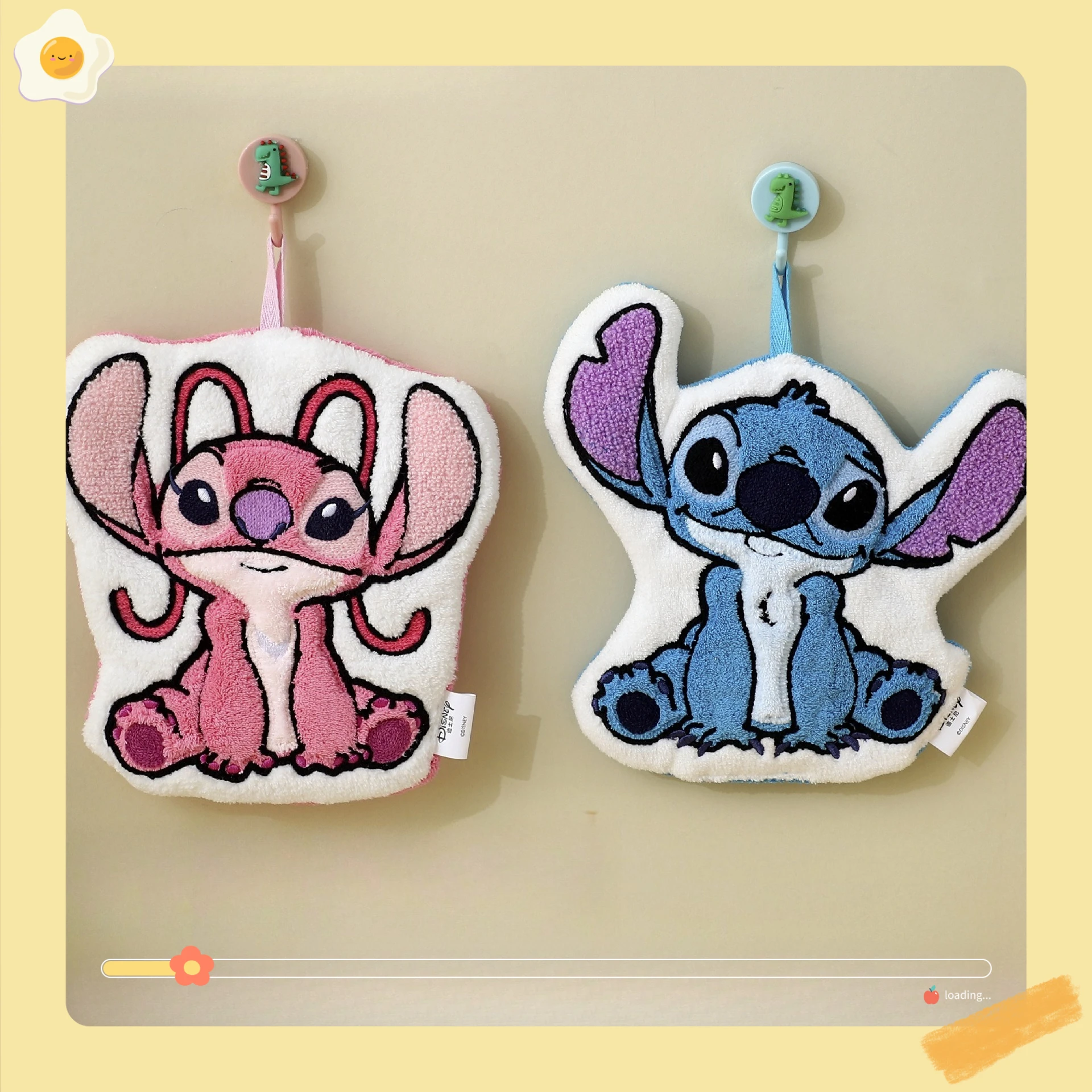 

Disney Stitch card new cute cartoon hangable thickened water-absorbent quick-drying non-smelly hand towel kitchen