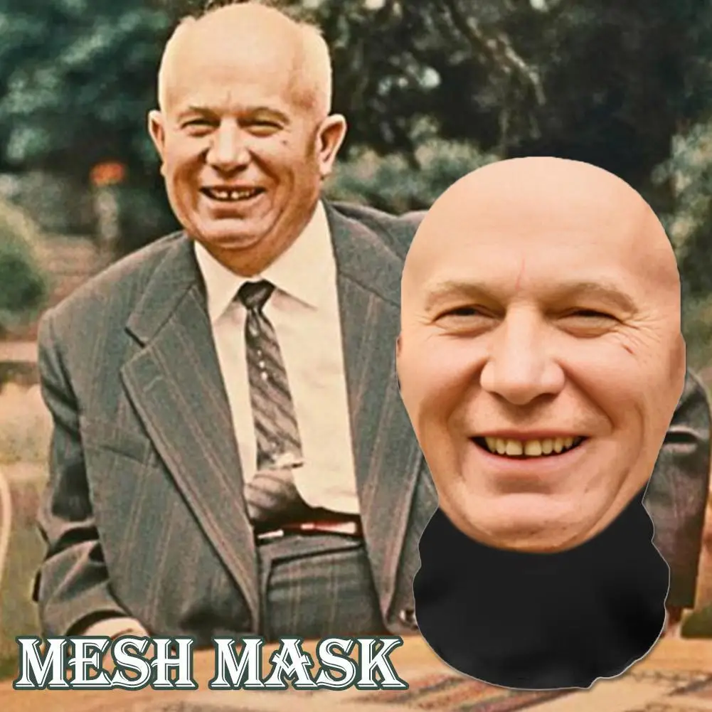 

1 шт., креативная полнолицевая маска с 3D принтом, эластичная прозрачная маска, сетчатая маска, реквизит, костюм для вечеринок, косплей