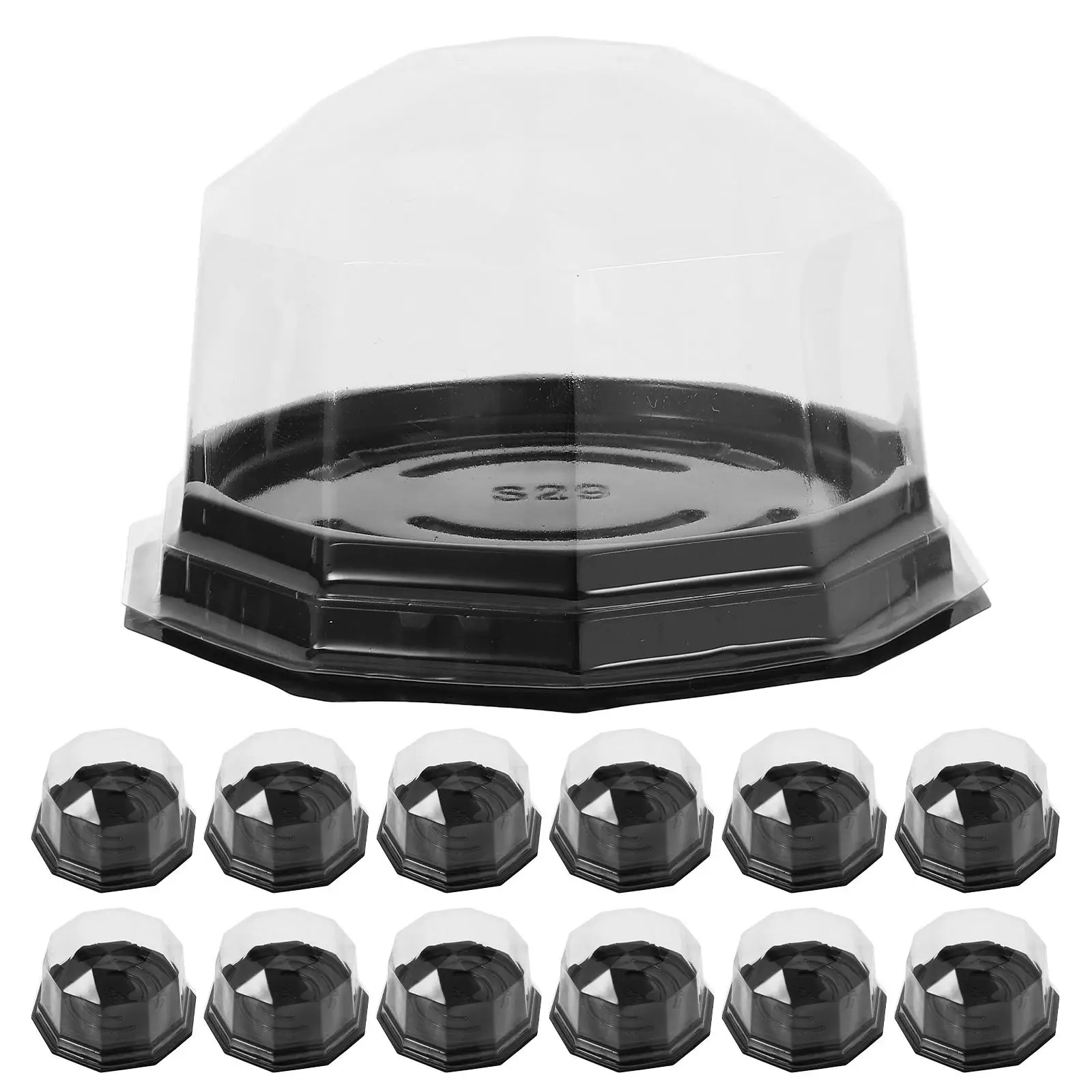 

100 Pcs Cheesecake Cake Containers Disposable Mini Plastic Boxes Transparent Lid Food Preservation Supplies