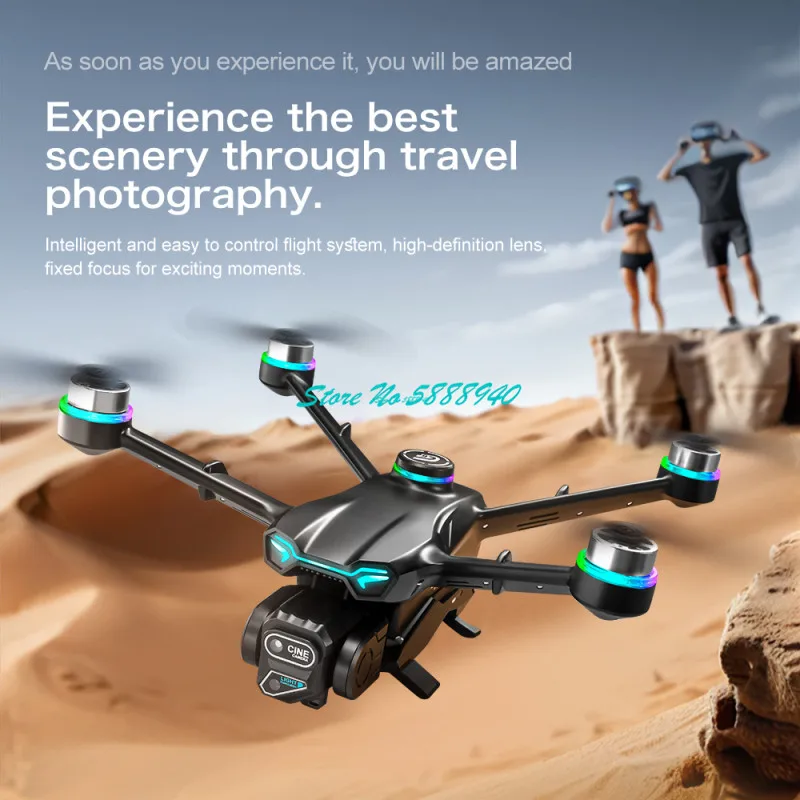 8K ESC Fluxo Óptico Evitar Obstáculos WIFI FPV Controle Remoto Quadcopter 360 °   Voo surround GPS sem escova siga-me Rc Drone