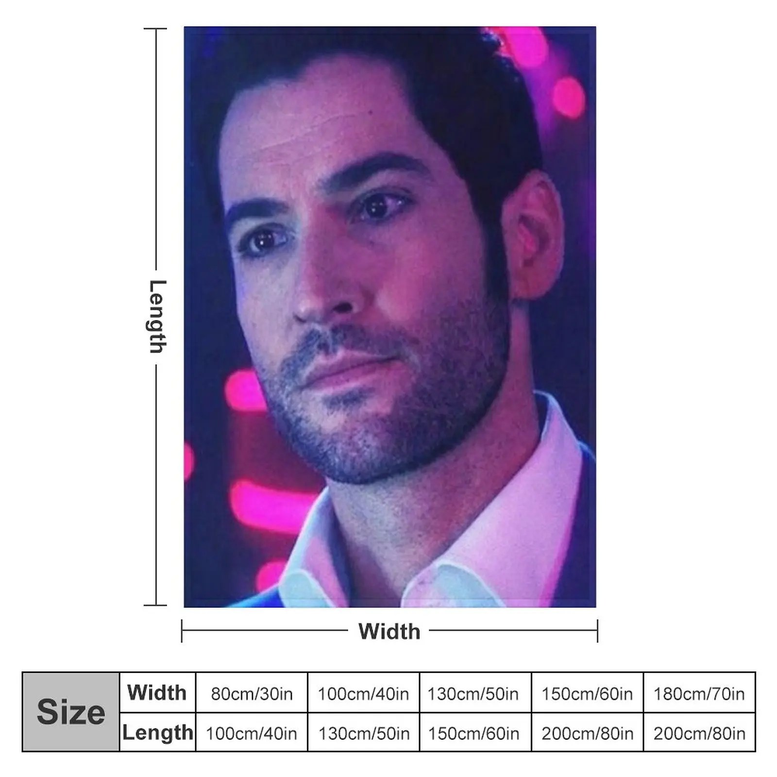 Lucifer Morningstar - Tom Ellis Throw Blanket Blankets For Sofas Custom Blanket Soft Plush Plaid