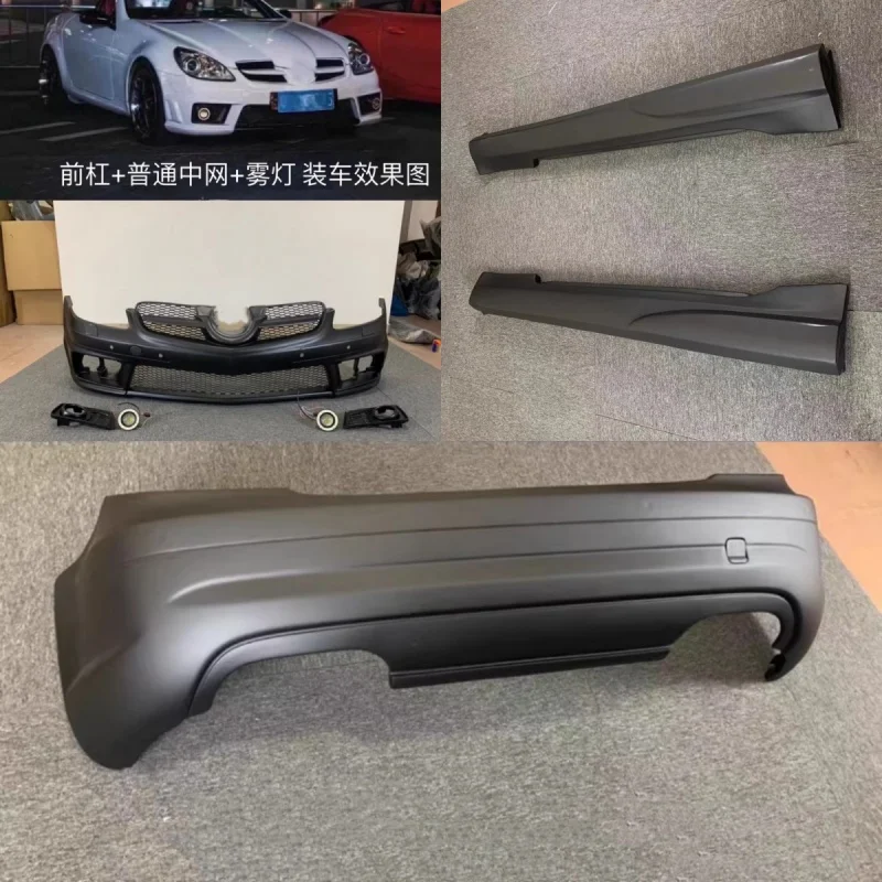 Unlackierte Auto-Front- und Heckstoßstange, Seitenschweller für Mercedes Benz SLK R171 2004-2010, modifizierter neuer Stil.