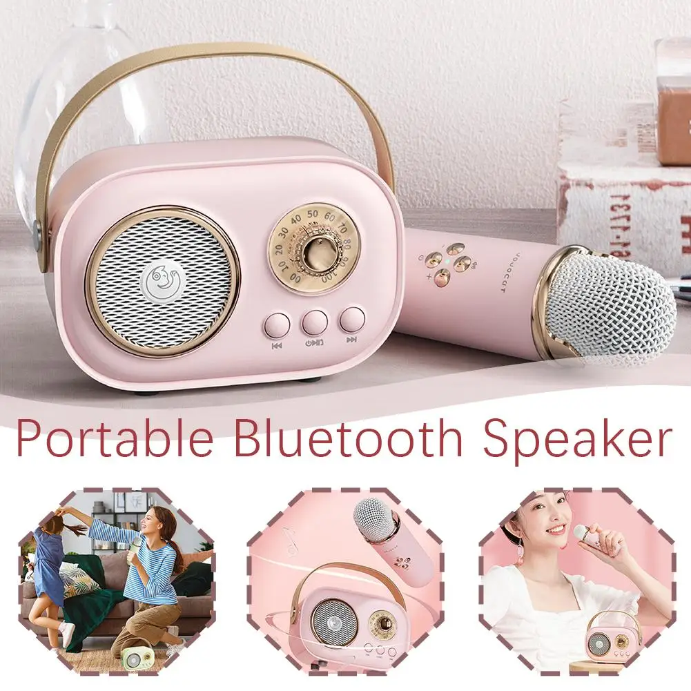 Portable Bluetooth Speaker With Microphone Wireless Gift Mid-Autumn K-Song Teacher's Speaker Bluetooth Gift Subwoofer Day K9F9