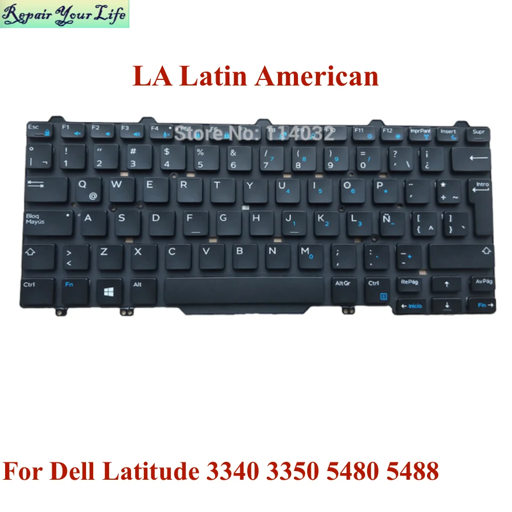 Latin French AZERTY Keyboard for Dell Latitude 3340 3350 5480 5488 797ym 0797YM 0FTTYH LA Teclado PK1313D4A21