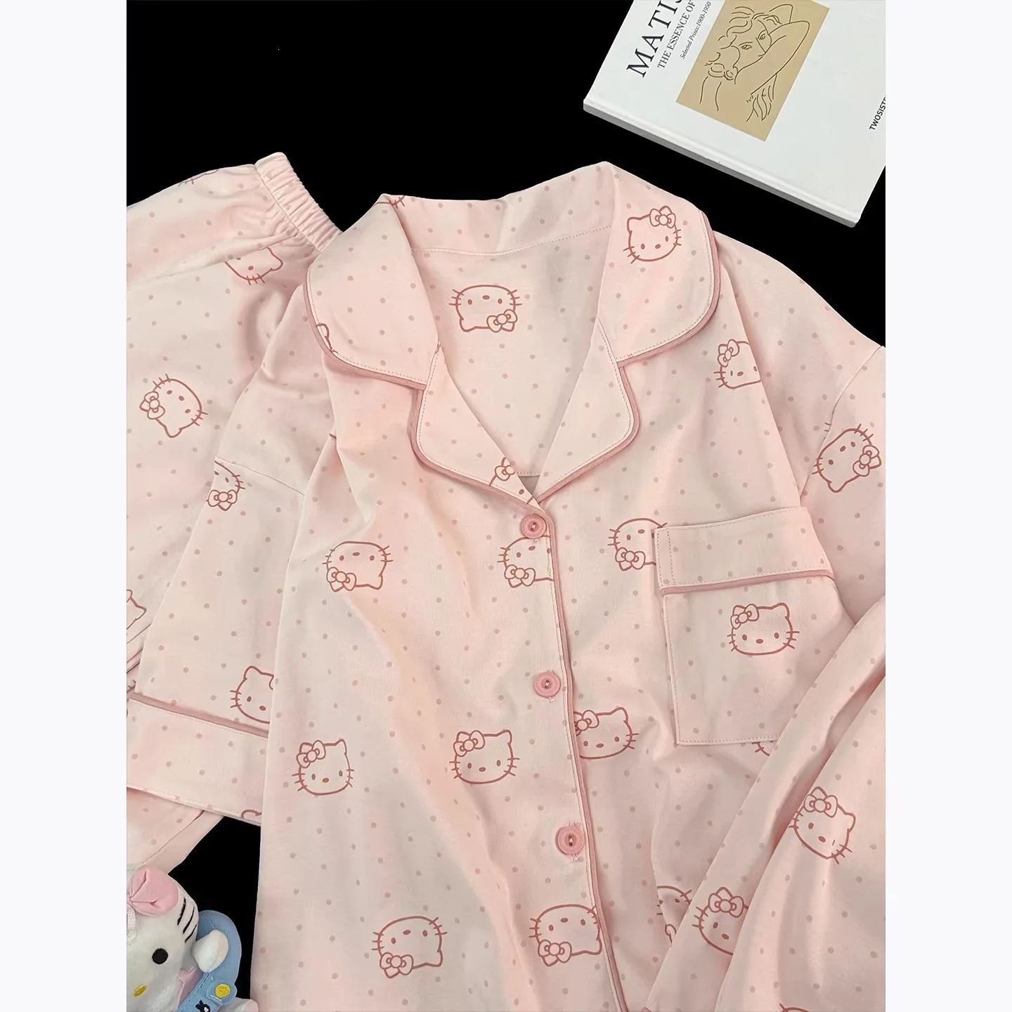 

Korean Version Women's Summer Pajama T-Shirt and Shorts Kawaii Sweet Girl Fashion Pajamas Cartoon Homewear