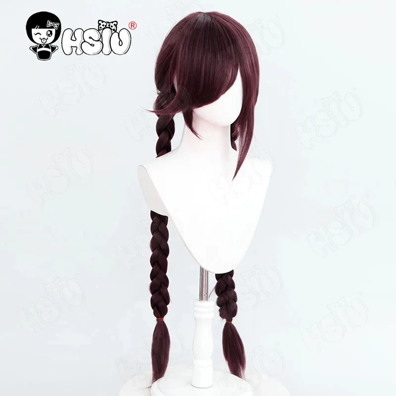 فوكاوا توكو شعر مستعار تأثيري HSIU 90 سنتيمتر طويل الفوشيه الشعر مقاومة للحرارة شعر مستعار اصطناعي لعبة Danganronpa Fukawa Toko شعر مستعار تأثيري