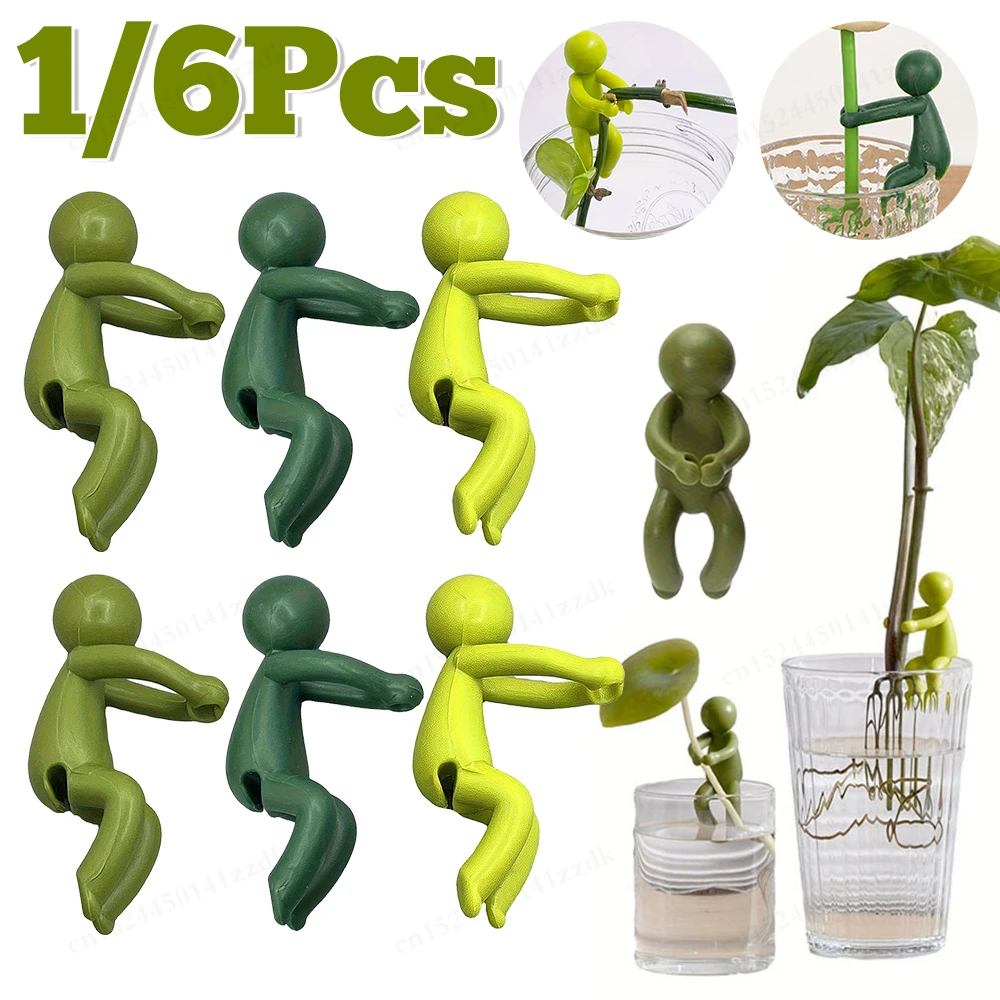 1/3/6pcs Propagation Friends Garden Plant Clips For Vegetable Growing Upright Plant Holder Green Plastic Climbing Support Garden