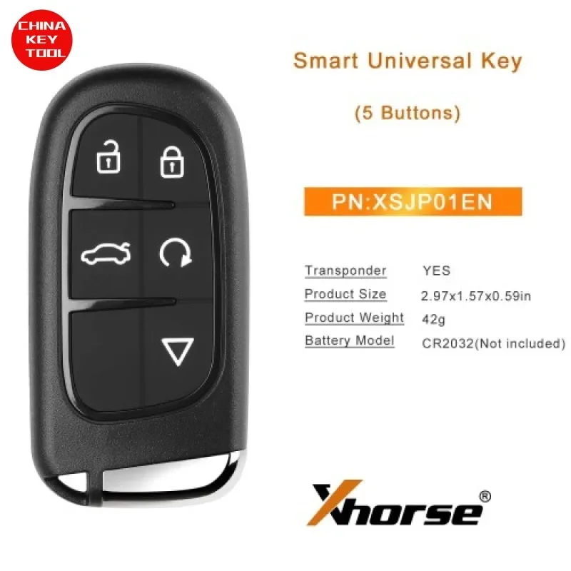 

1PCS Xhorse Universal Smart Remote Key For Jeep Style XSJP01EN 5 Button