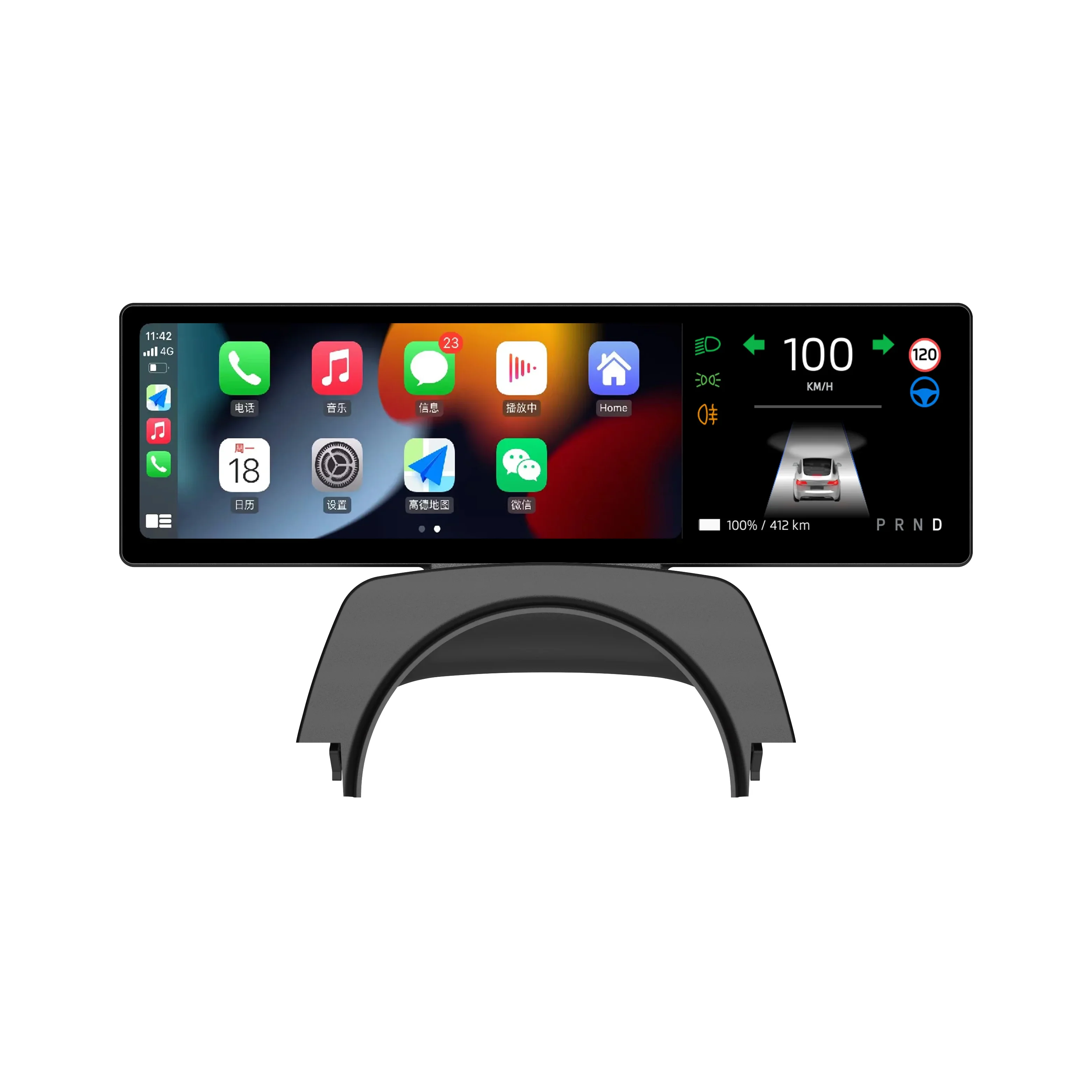 

For Tesla Model 3 Highland 2024 8.8" Head up Display Wireless Apple CarPlay Android Auto Touch Screen Linux OS Dashboard Screen