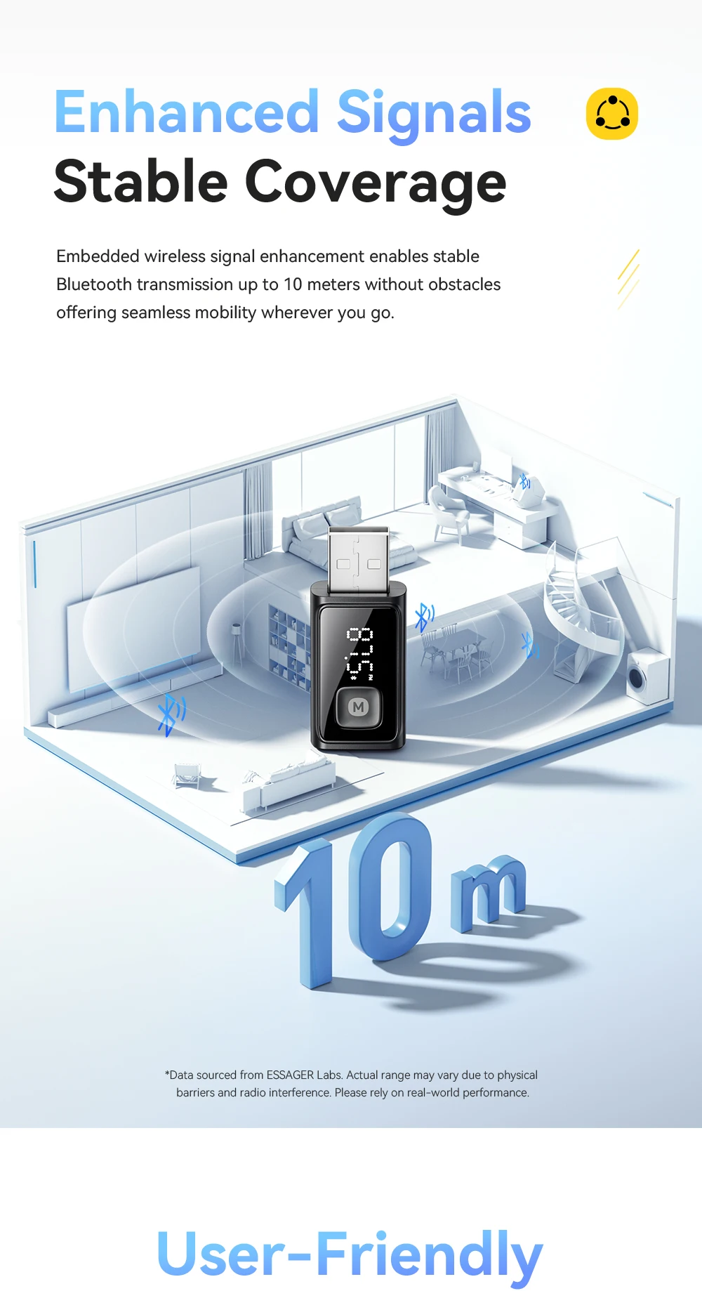 Essager Bluetooth 5.4 Auto-Adapter, kabelloser FM-Transmitter mit automatischem Ein-/Ausschalten, Freisprechanruf, Hi-Fi-Musik-Audioempfänger für Autos – Detail 9